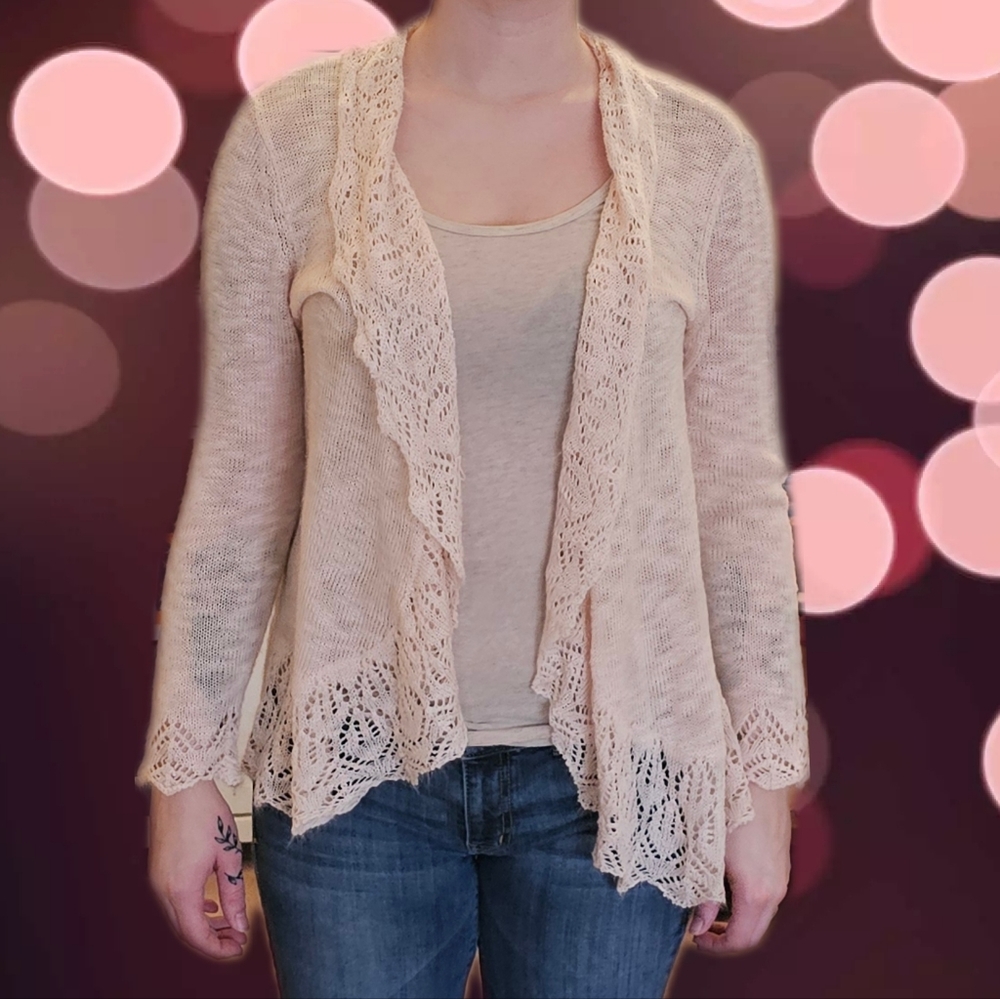Cato Cardigan Lace Fringe (330007)